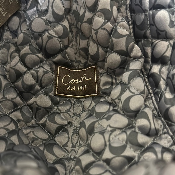 Coach Black and Gray Trapper Hat with Ear Flaps - Picture 4 of 5